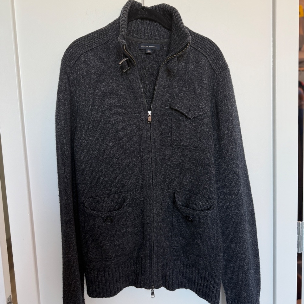 zip-up sweater from Banana Republic.